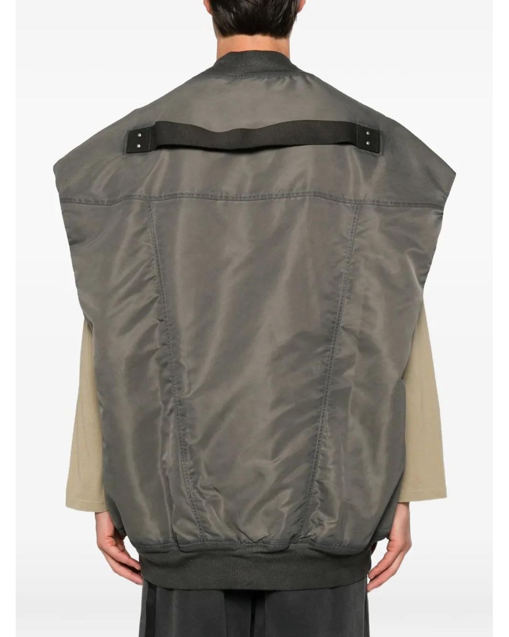 Rick Owens Gray Oversized Gilet for men