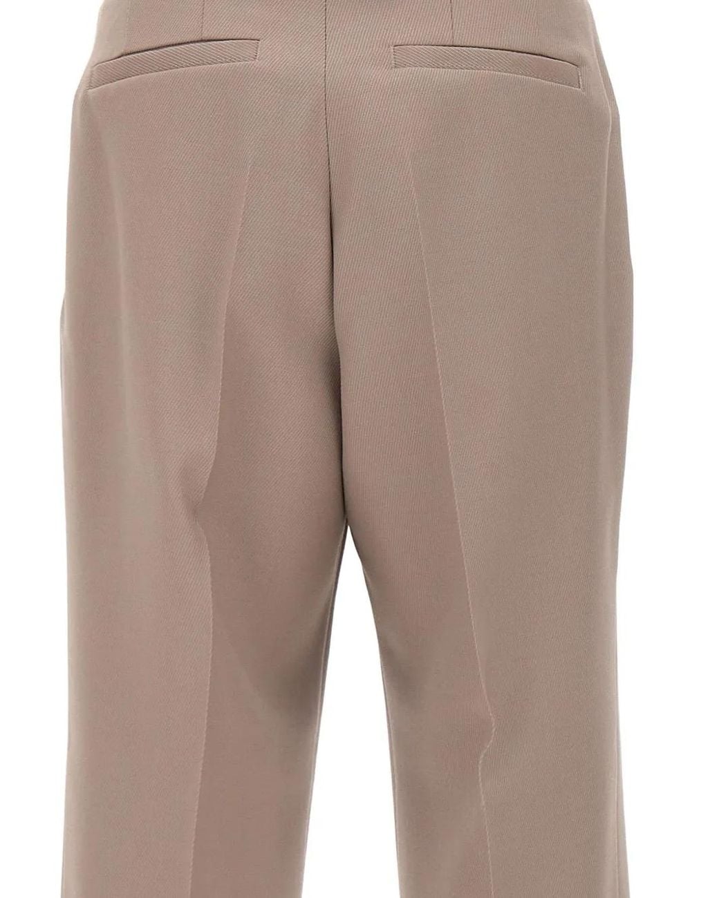 Boss Gray Relaxed-Fit Trousers for men