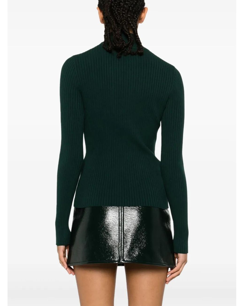 Courreges Reedition Geribbelde Trui in het Green