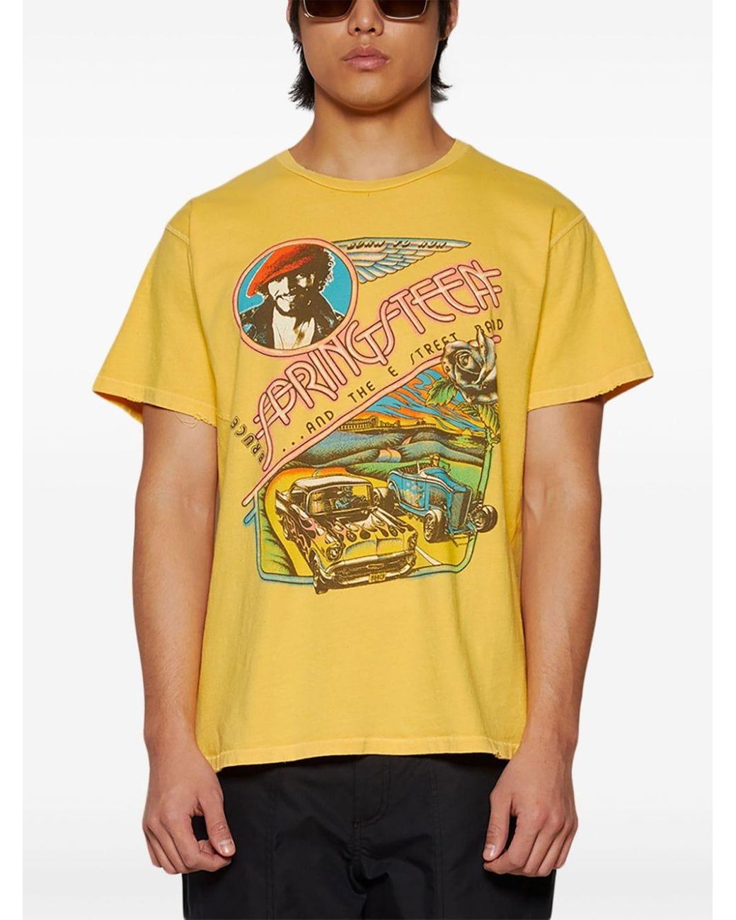 MadeWorn Bruce Springsteen Cotton T-Shirt in Yellow for Men | Lyst