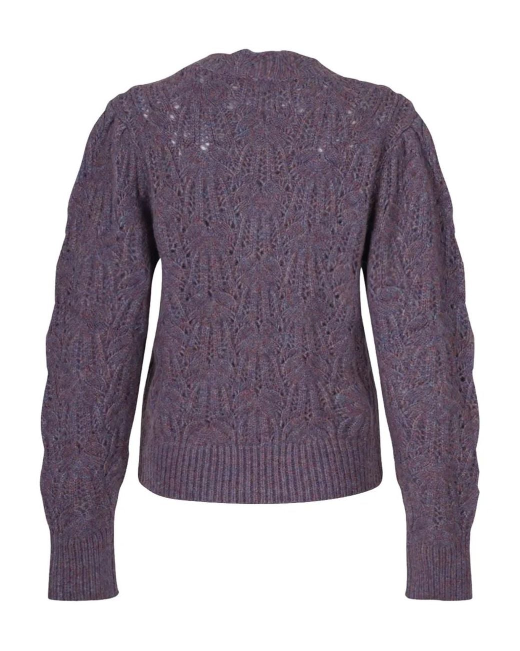 Isabel Marant Purple Openwork Knitted Sweater
