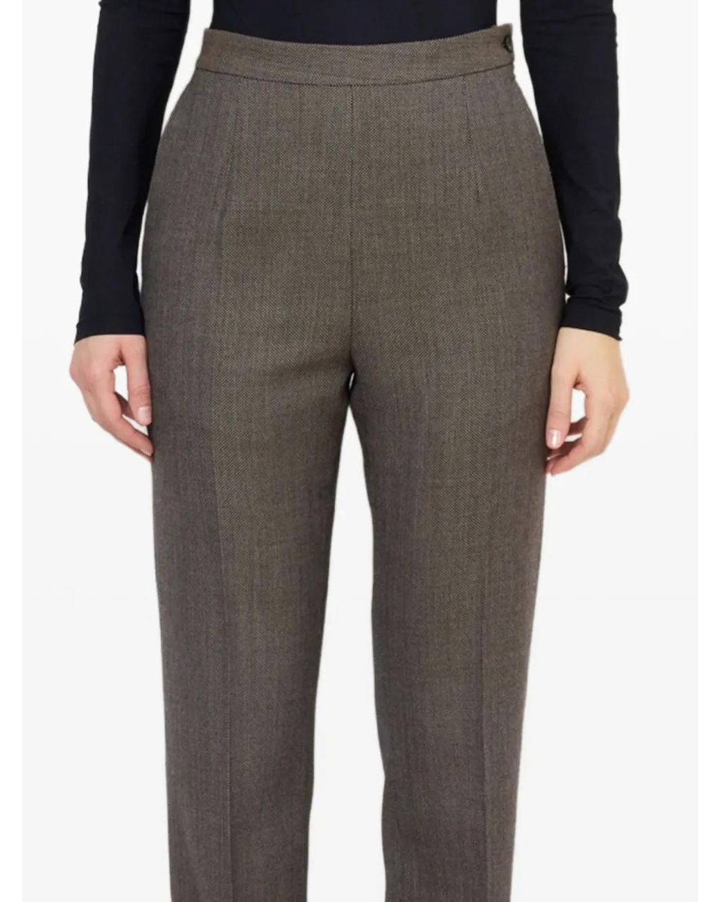 MM6 by Maison Margiela Brown Virgin-Wool Trousers