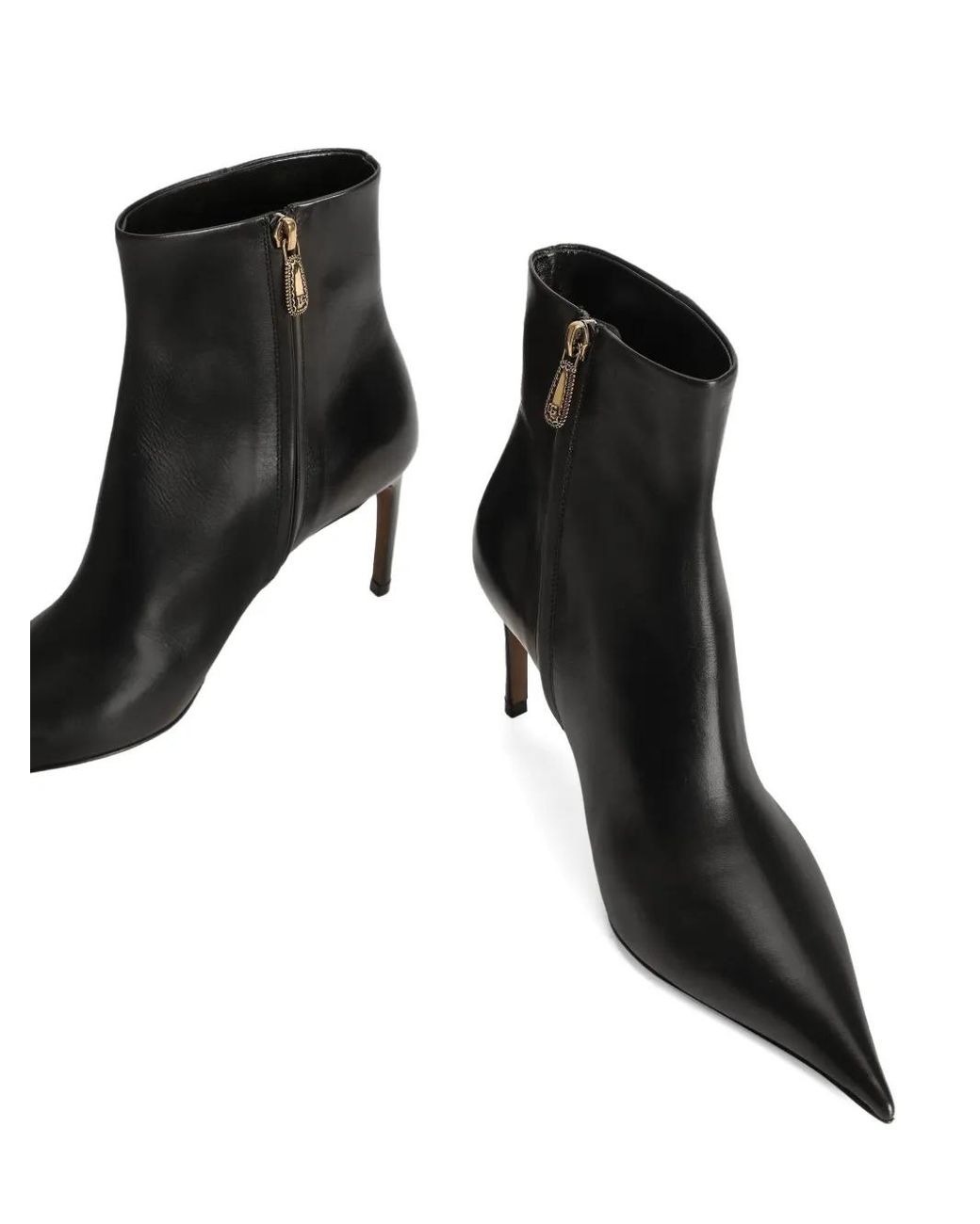 Dolce & Gabbana Black 75Mm Devotion Pointed-Toe Ankle Boots
