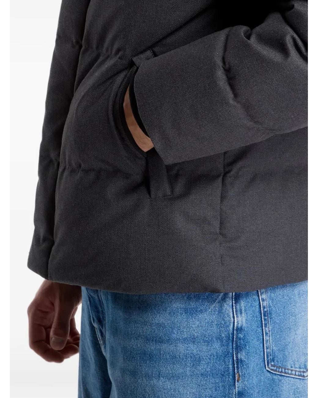 Gant Gray Quilted Hooded Jacket for men