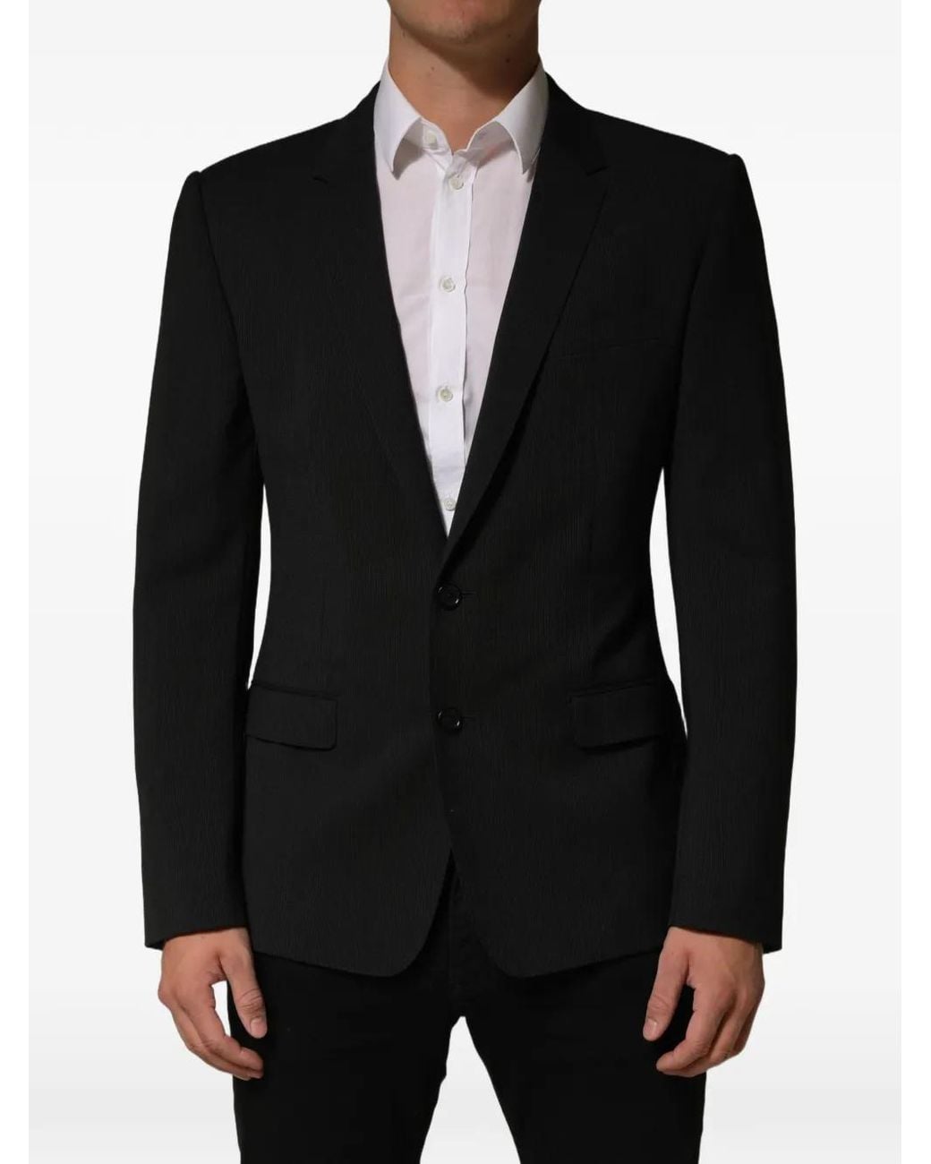 Dolce & Gabbana Black Martini Single-Breasted Jacket for men