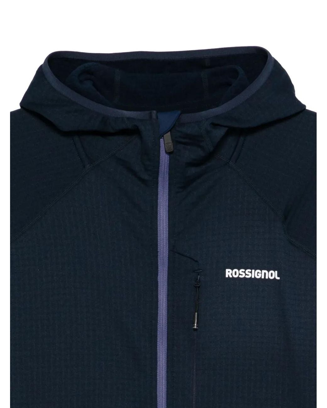 Rossignol Blue Hooded Zip-Up Jacket for men