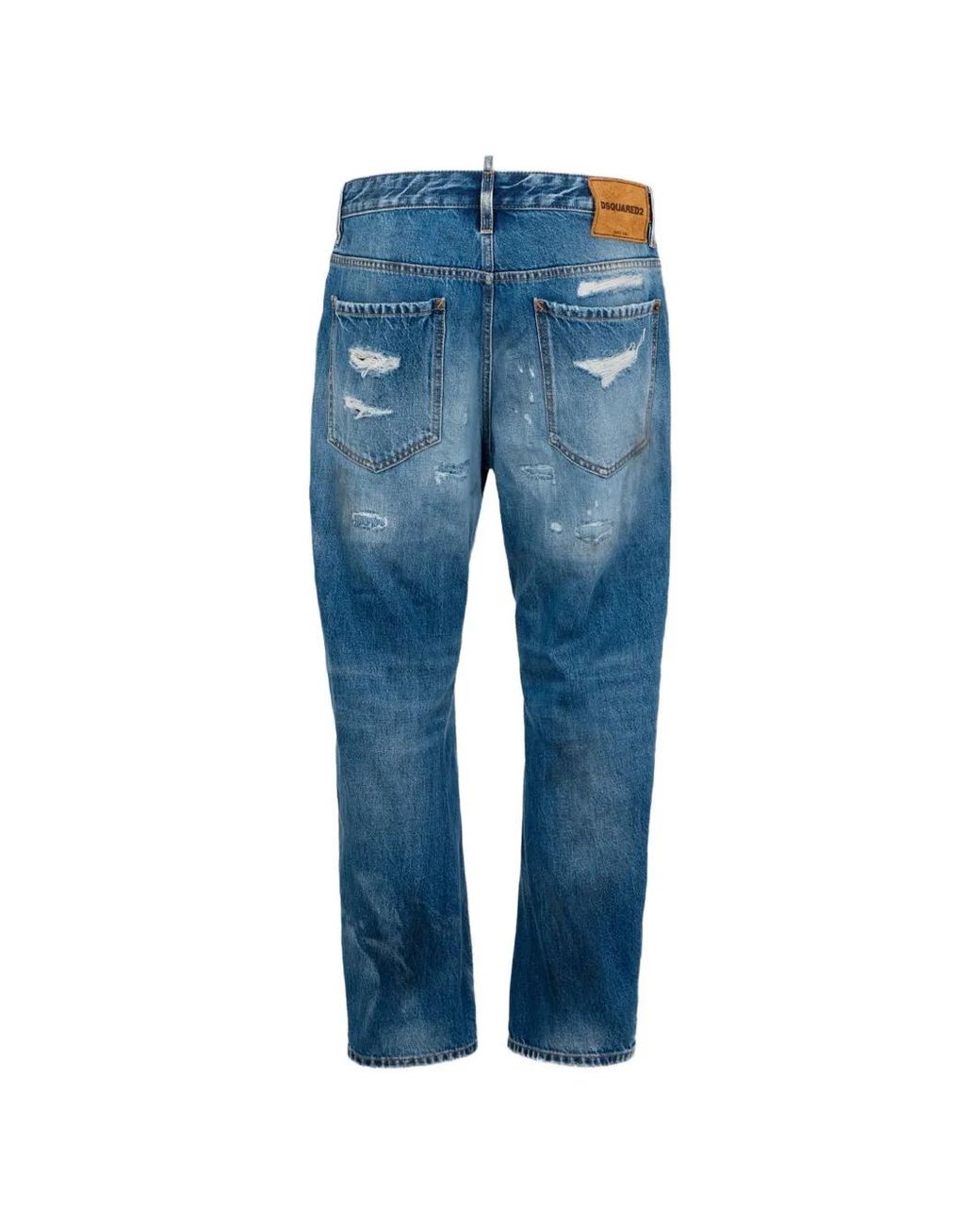 DSquared² Blue Worker Wash Bro Jeans for men