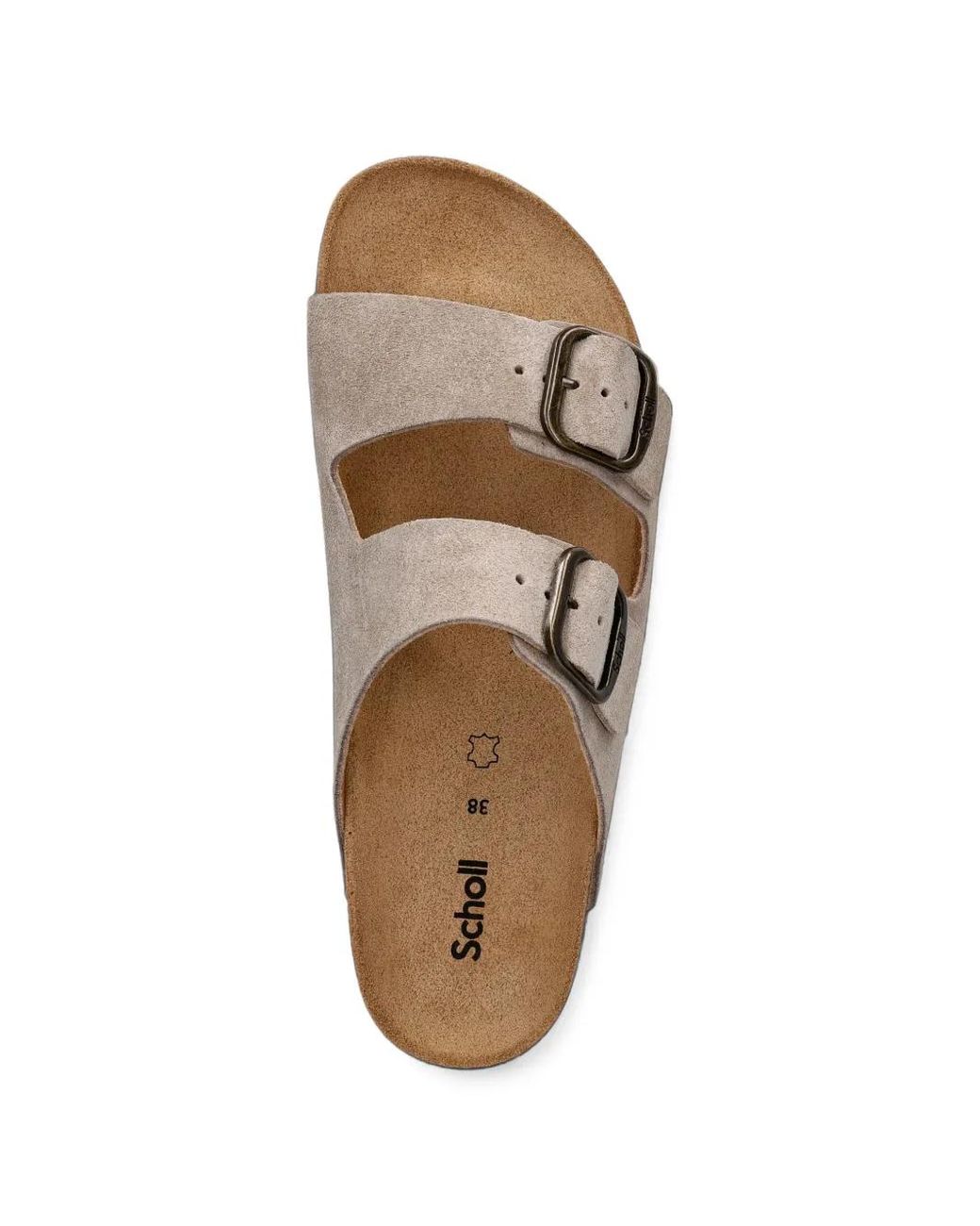 Scholl White Sandales Plates Josephine À Boucles