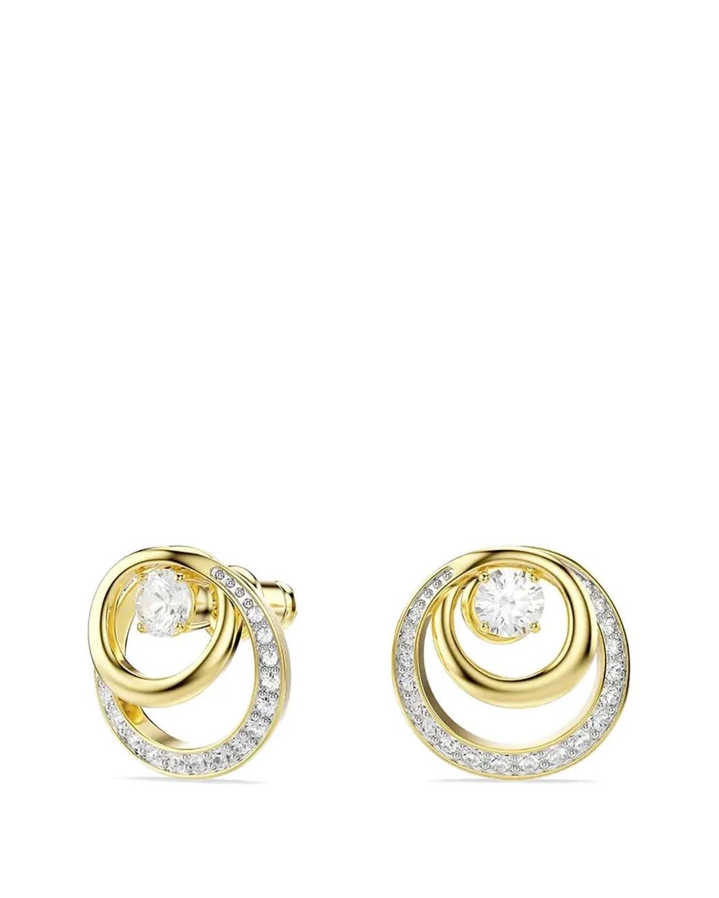 Swarovski Metallic Hyperbola Crystal-Embellished Circular Earrings