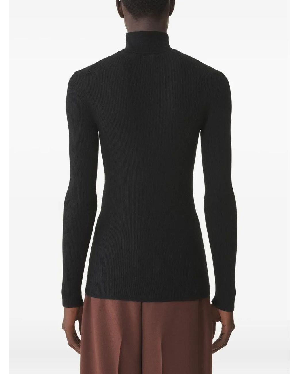 Pull Côtelé À Col Roulé Lanvin pour homme en coloris Black