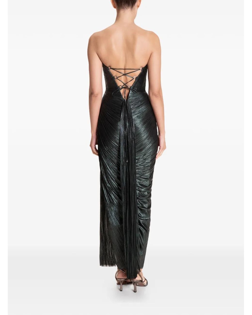 Maria Lucia Hohan Black Amisha Cut-Out Strapless Dress