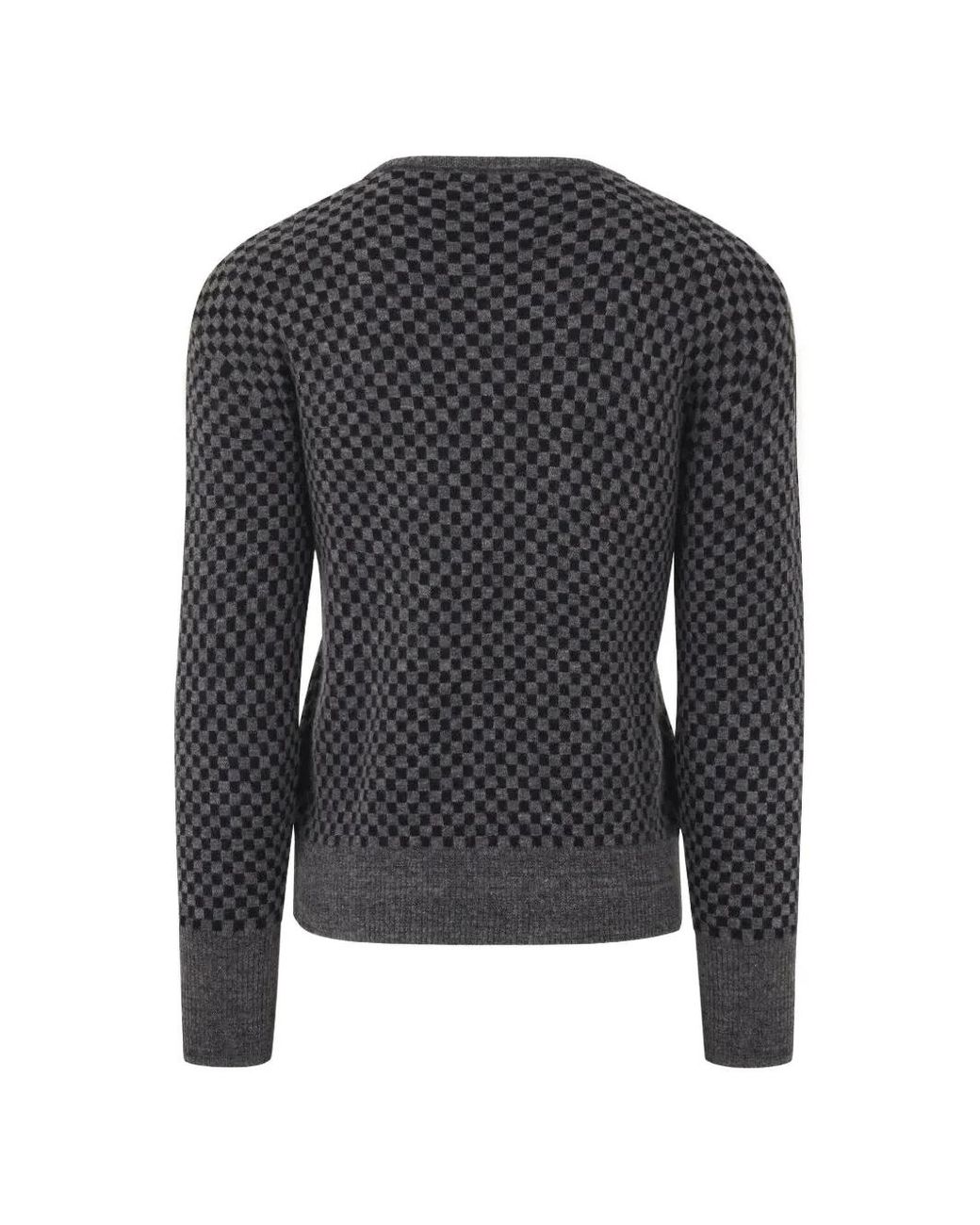 Vivienne Westwood Black Checkmate Jumper for men