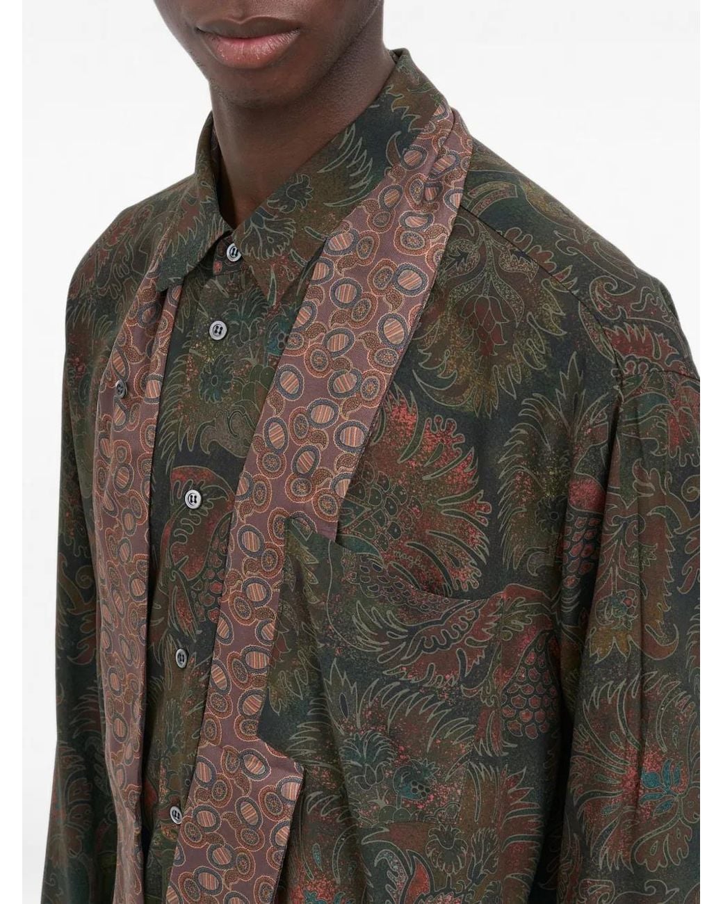 Magliano Black Liquid Pen Paisley-Print Shirt for men