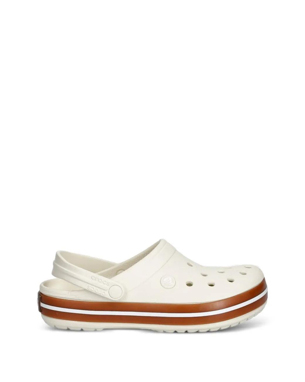 CROCSTM White Crocband Perforated Logo-Patch Mules