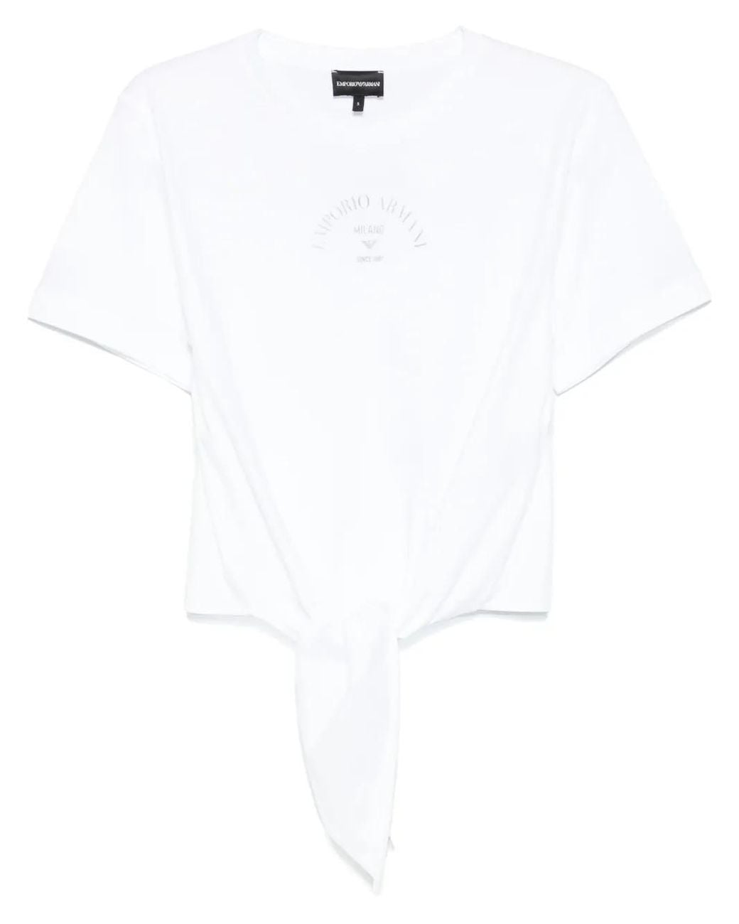 Emporio Armani White Logo Cotton T-Shirt