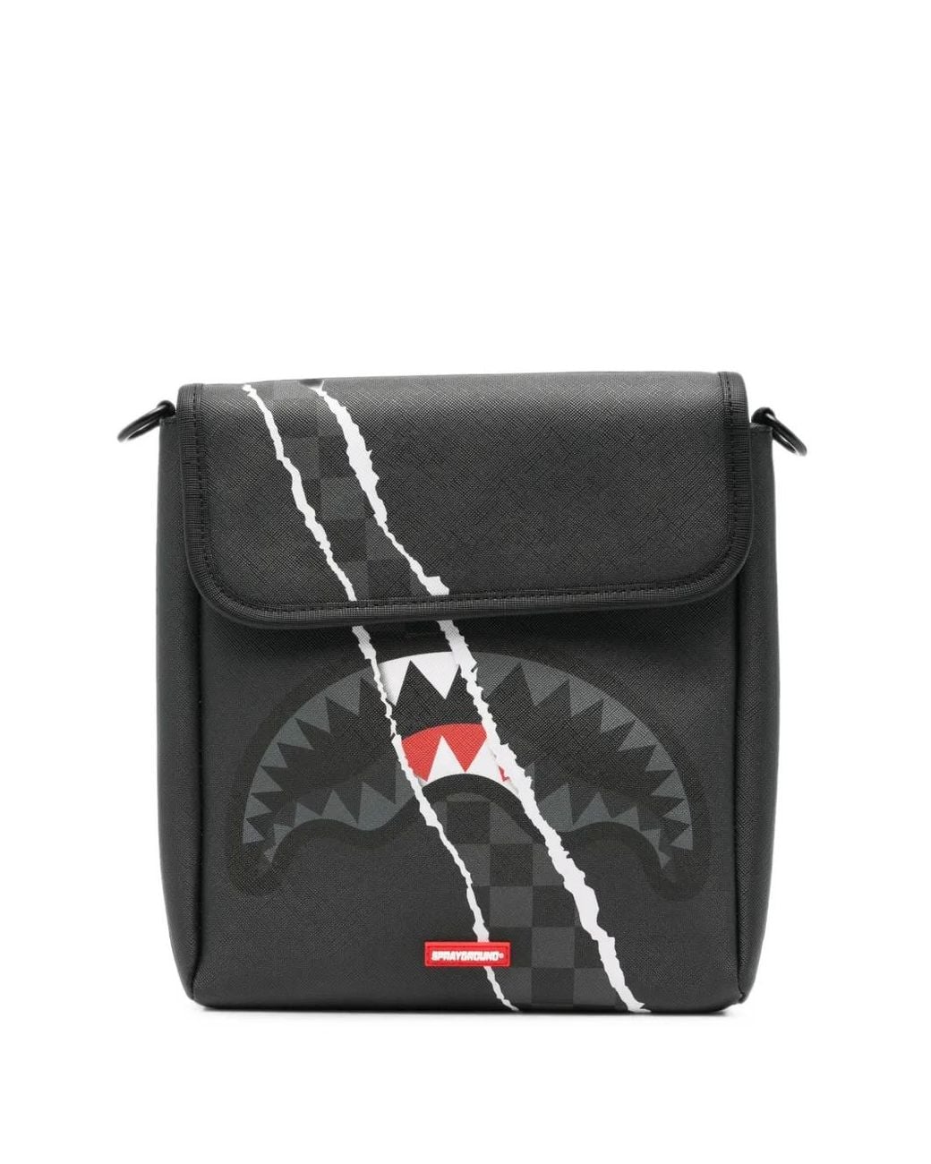 Sprayground Black Shark Mouth Messenger Bag for men