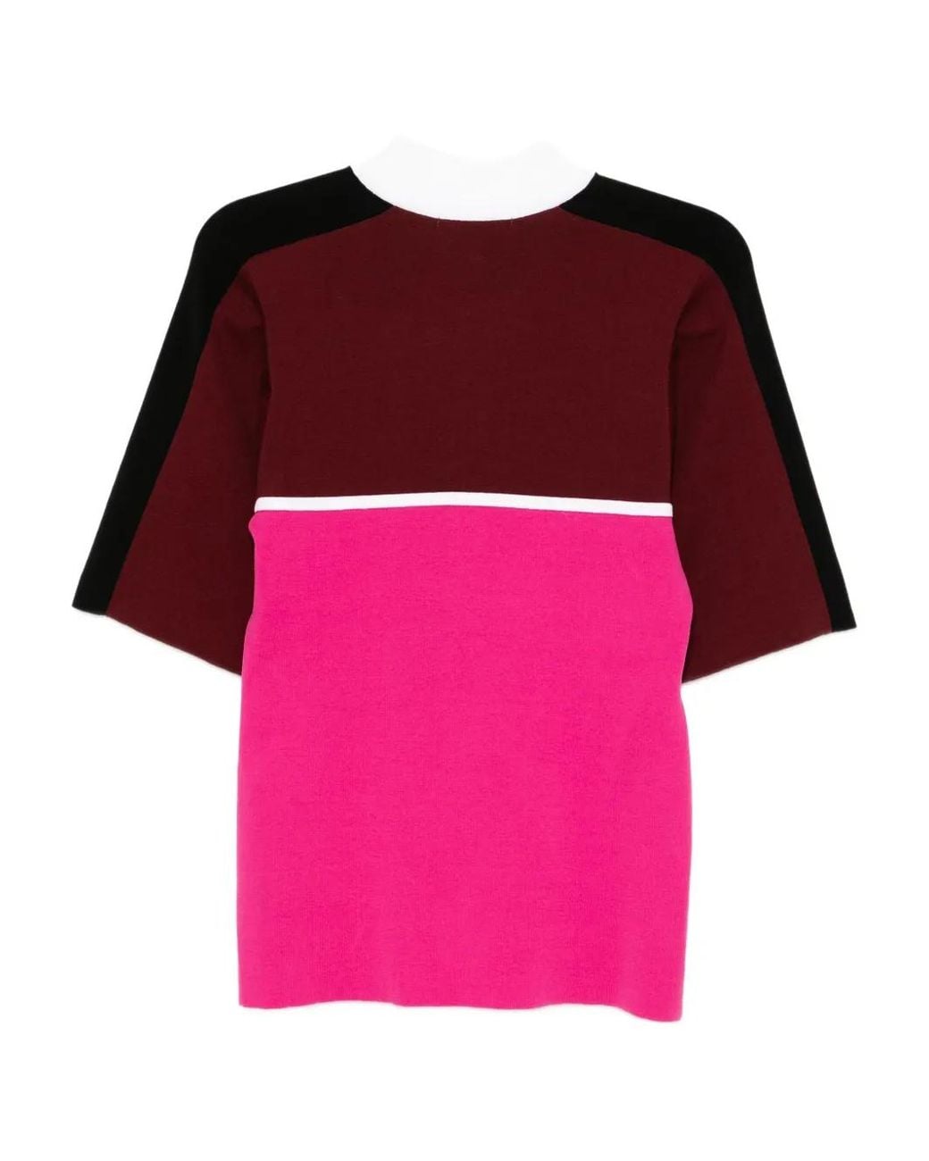 Enfold Pink Contrast-Colour Top