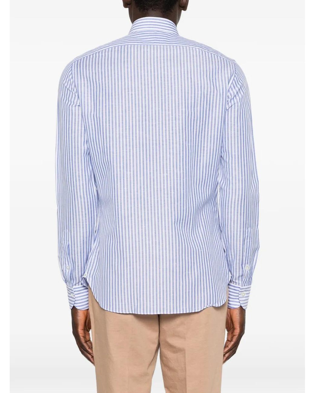 Borriello White Striped Shirt for men