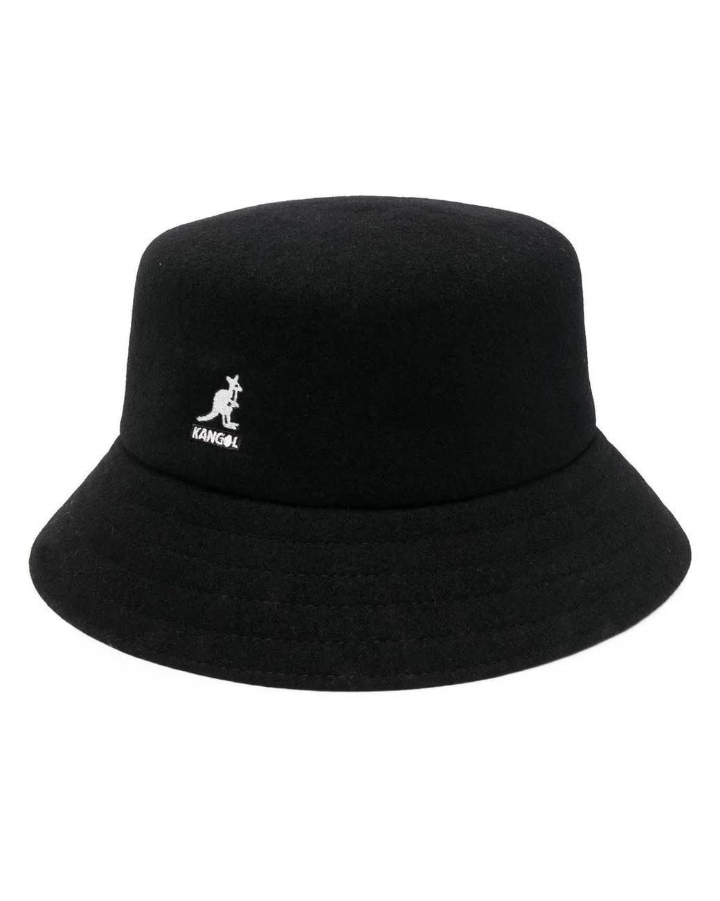 Kangol Black Logo-Patch Bucket Hat for men