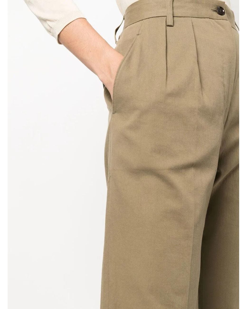 Aspesi Natural Wide-Leg Trousers