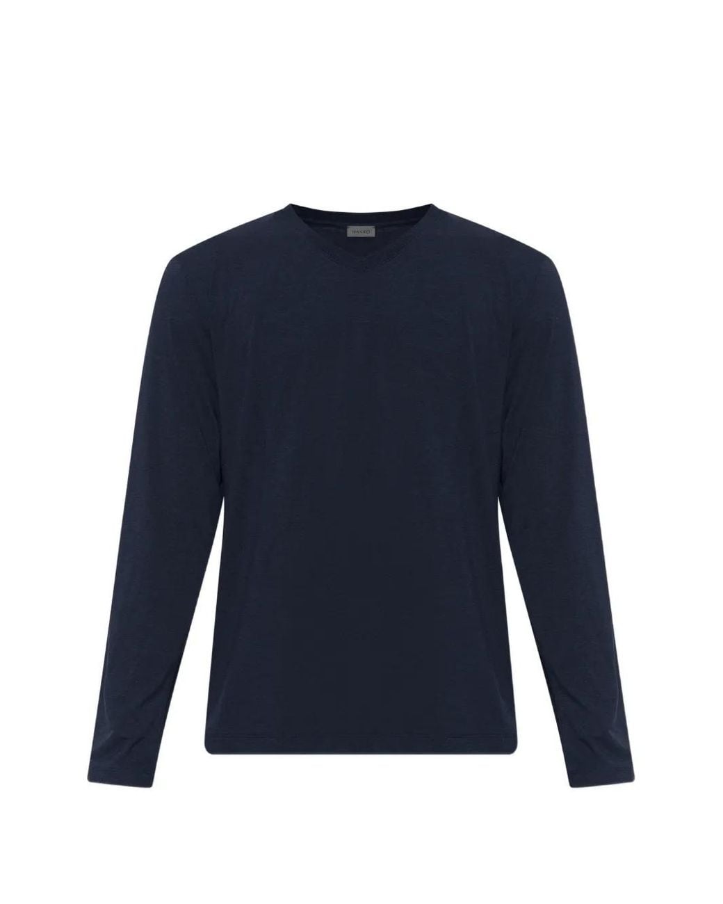 Hanro Blue Long-Sleeve V-Neck Sweater for men