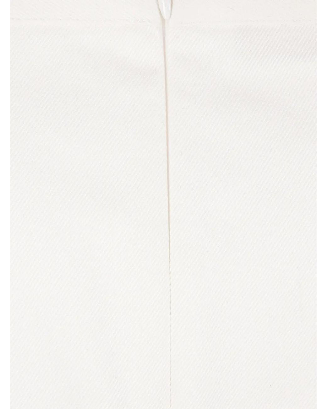 Plan C White Pocket Mini Skirt