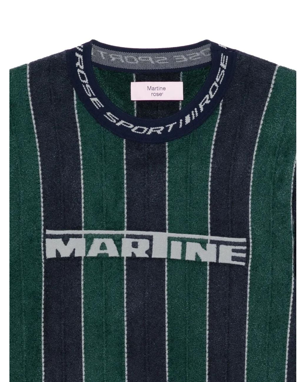 Martine Rose Sporty Logo Sweatshirt in Green for Men | Lyst