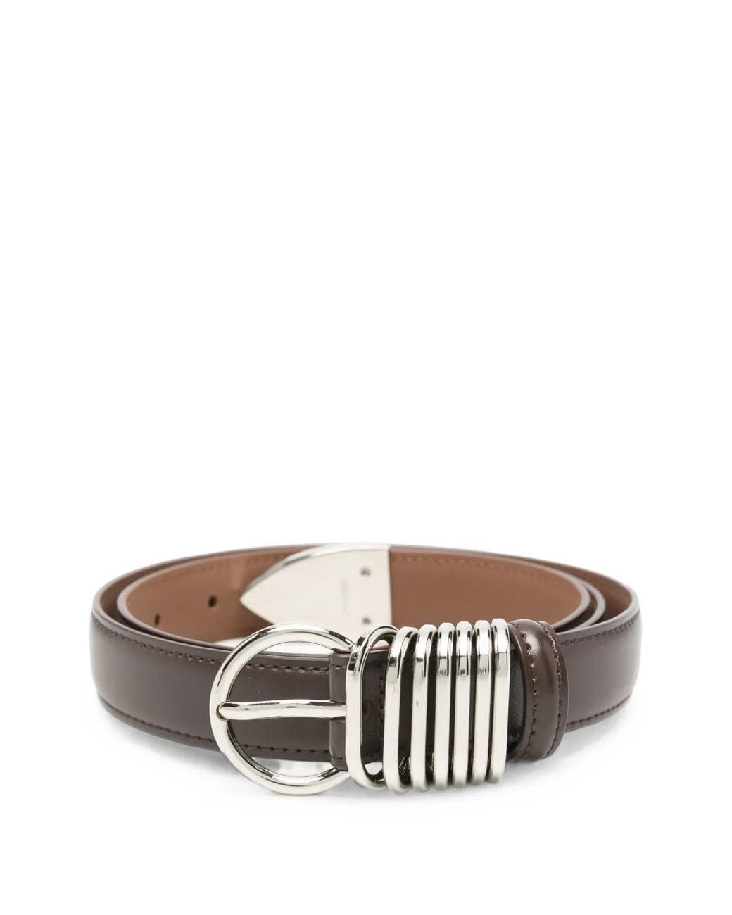 ELEH White Multi-Ring Leather Belt