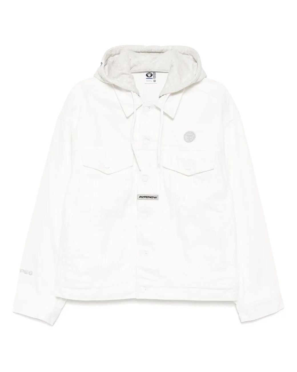 Aape By A Bathing Ape White Aapenow Denim Jacket for men