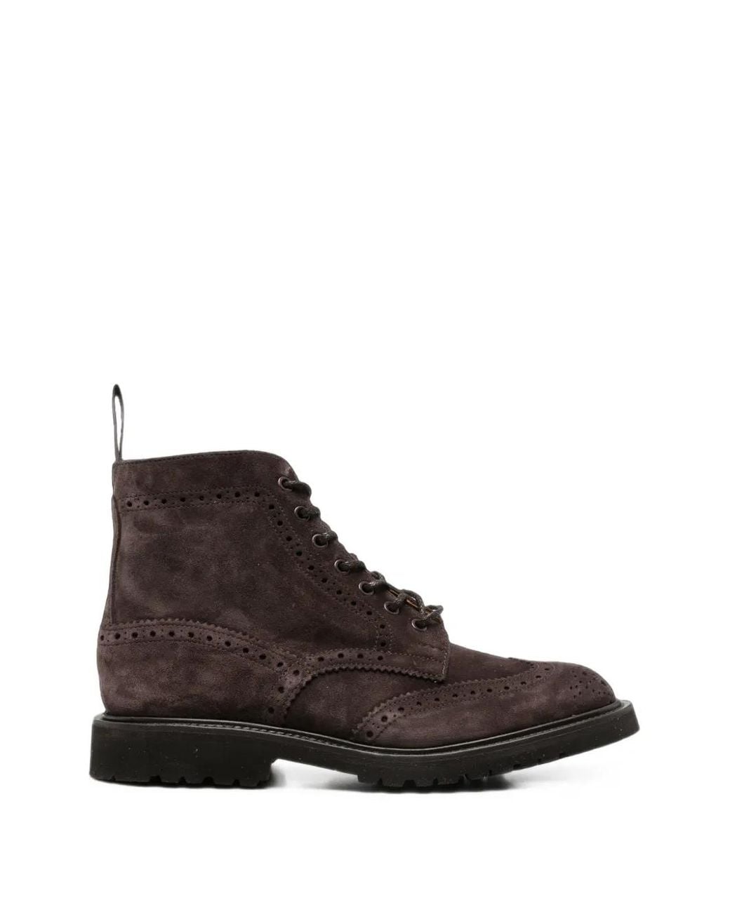 Tricker's Brown Stow Suede Boots for men