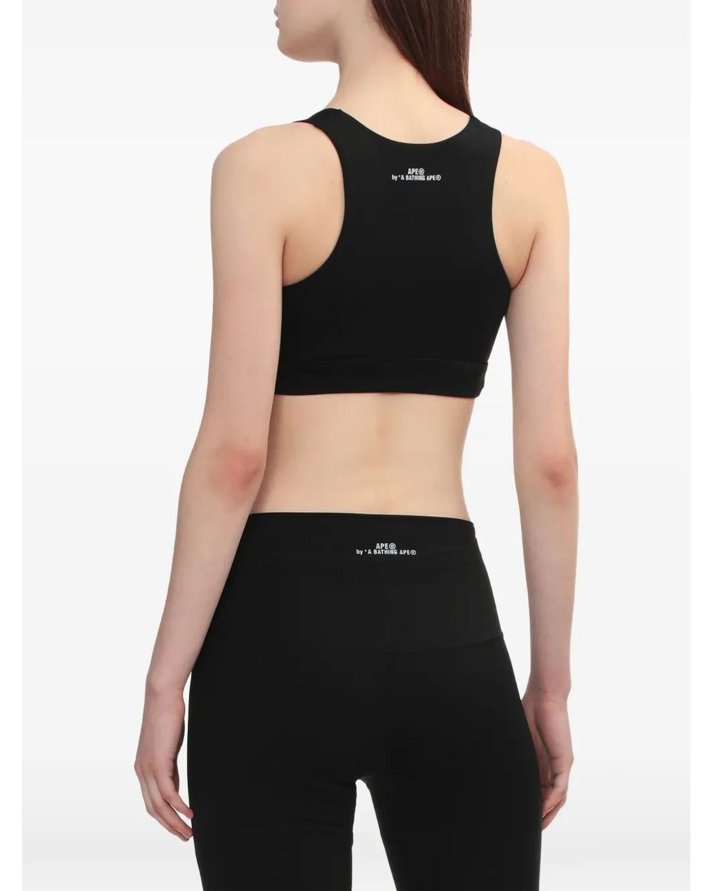 A Bathing Ape Black Racerback Sports Bra