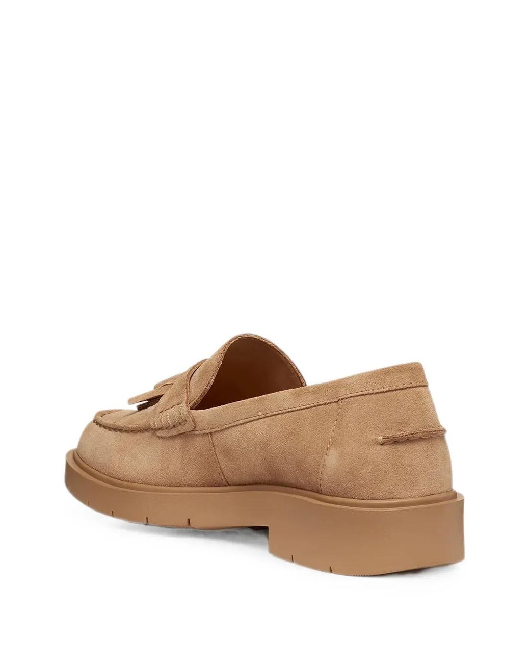 Geox Natural Spherica Ec1 Tassel-Detail Suede Loafers