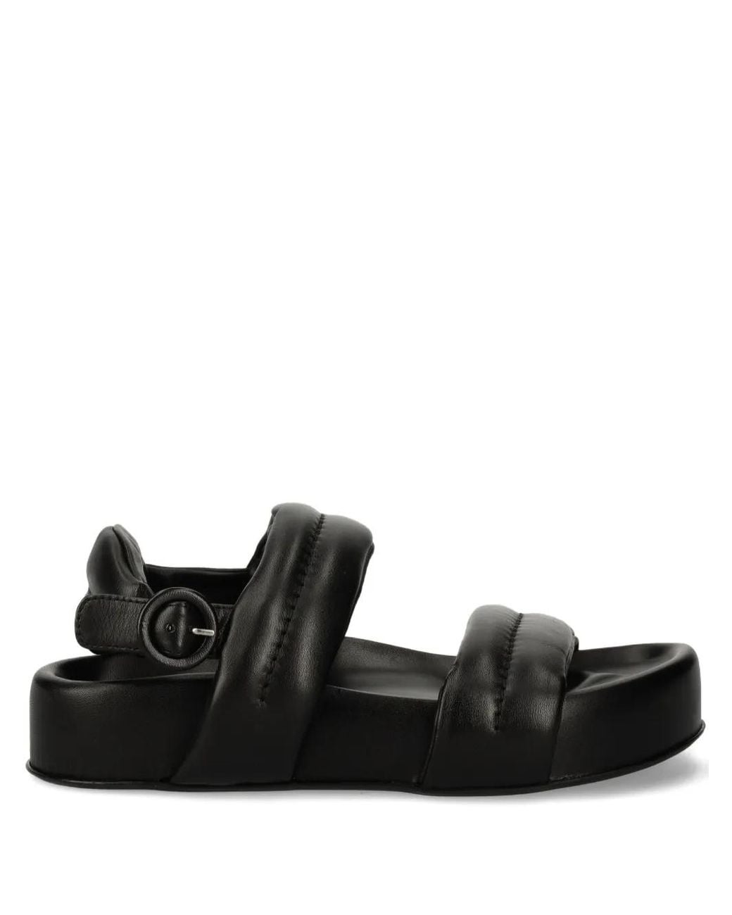 Agl Attilio Giusti Leombruni Black Padded Double-Strap Sandals