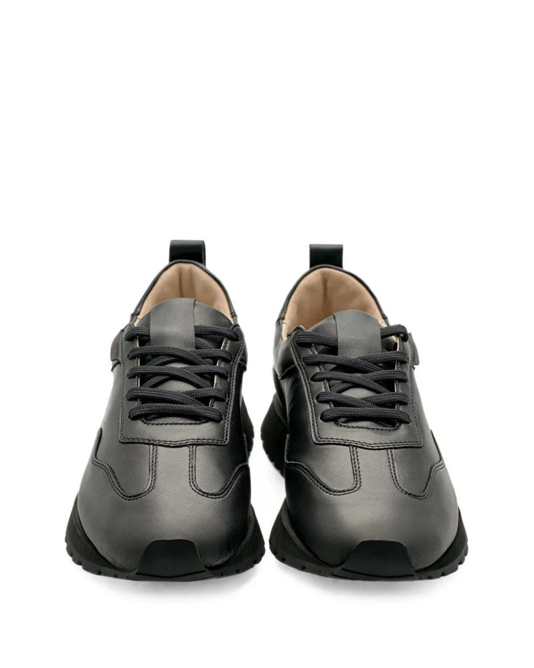 Lottusse Black Dianne Leather Sneakers
