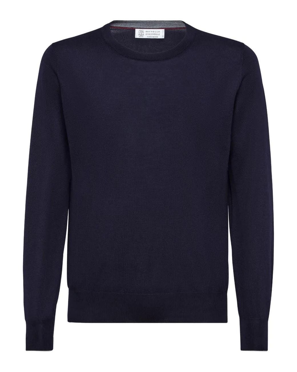 Brunello Cucinelli Pullover Mit Rundem Ausschnitt in Blue für Herren