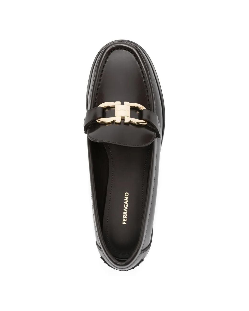 Ferragamo Black Gancini Loafers