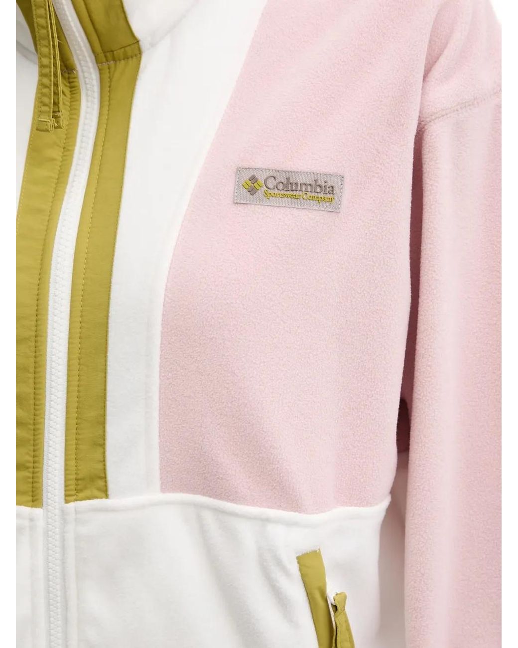 Columbia White Back Bowl Colour-Block Fleece Jacket
