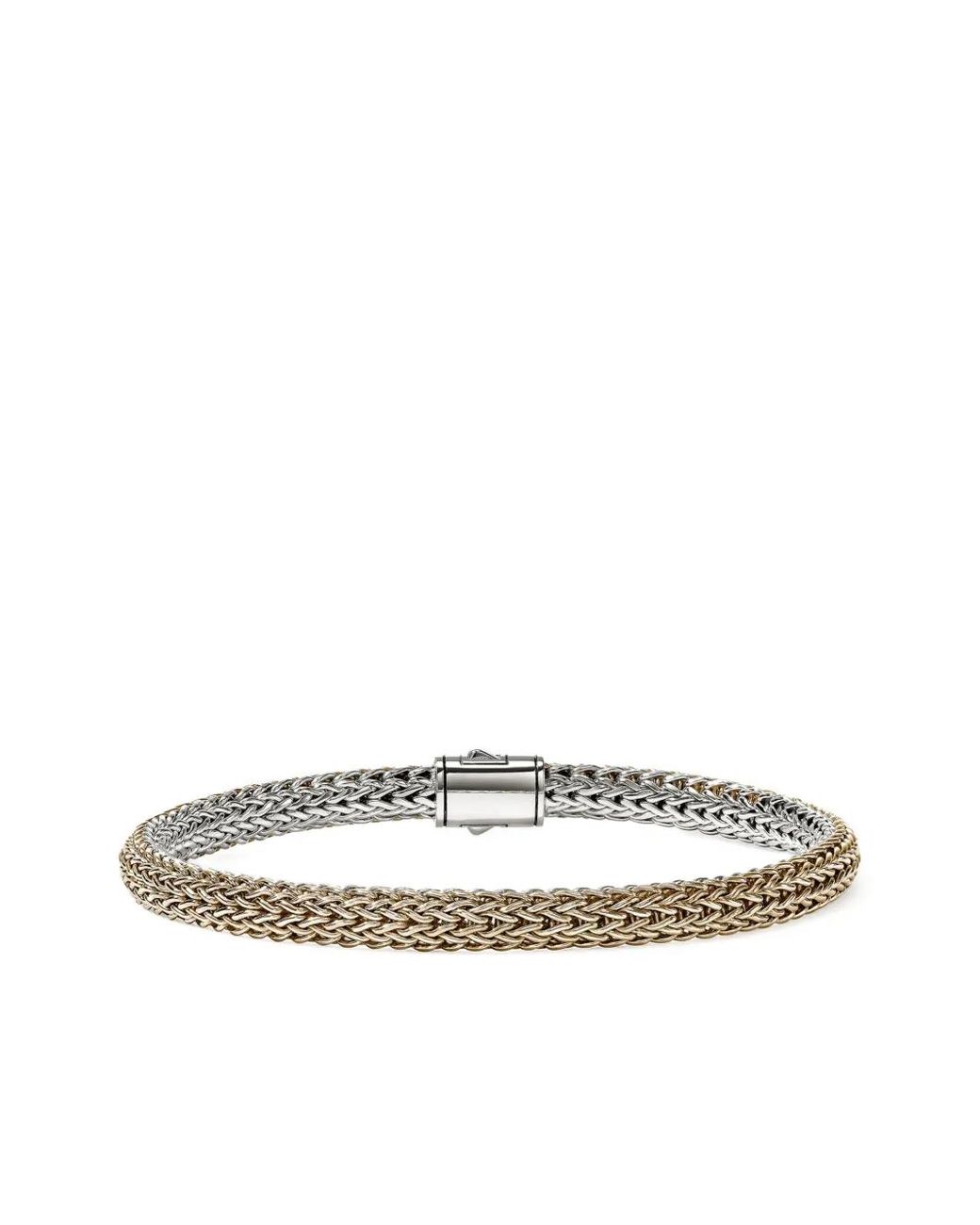 John Hardy White 14K And Sterling Icon Diamond Bracelet