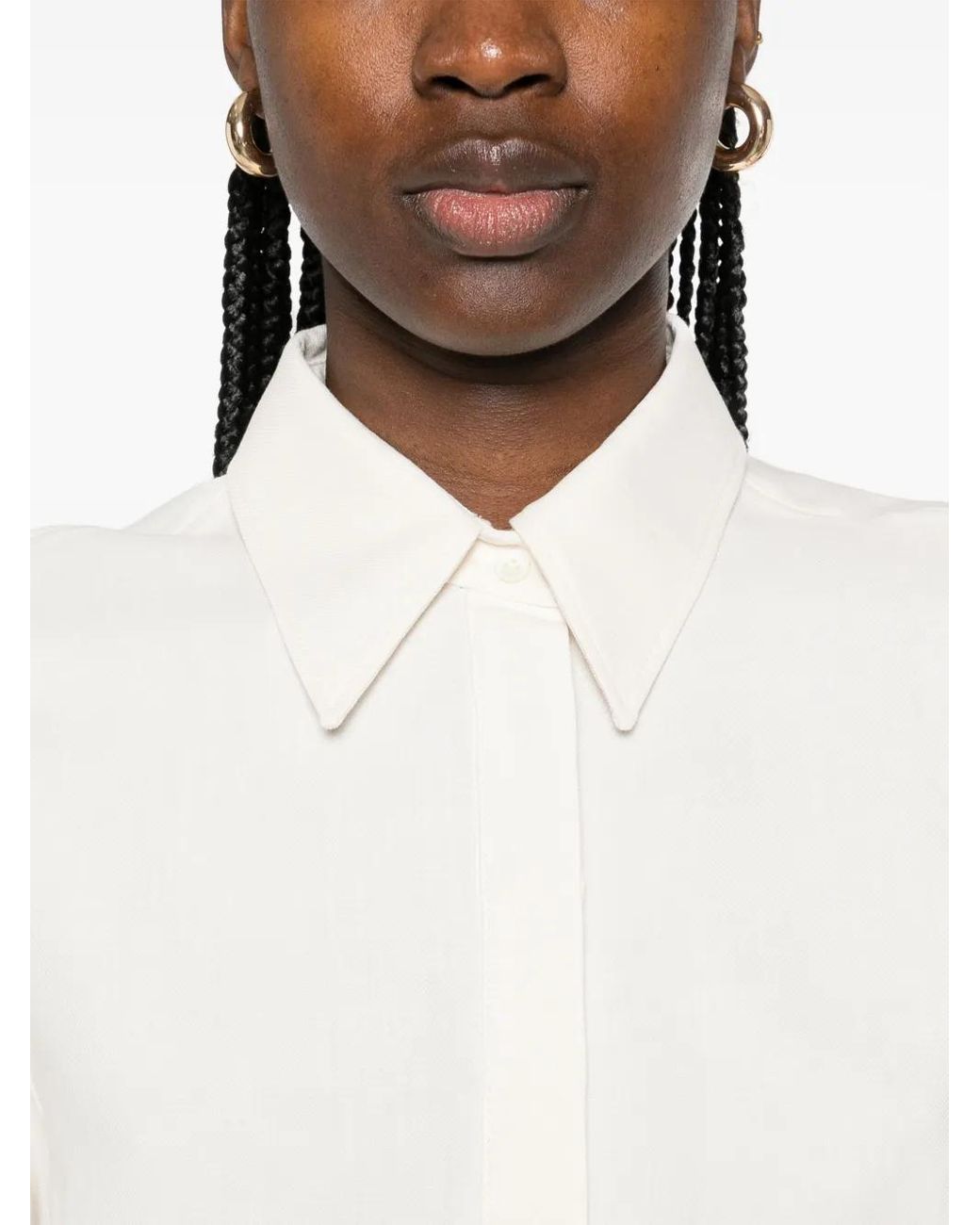 Brunello Cucinelli White Short-Sleeves Maxi Dress