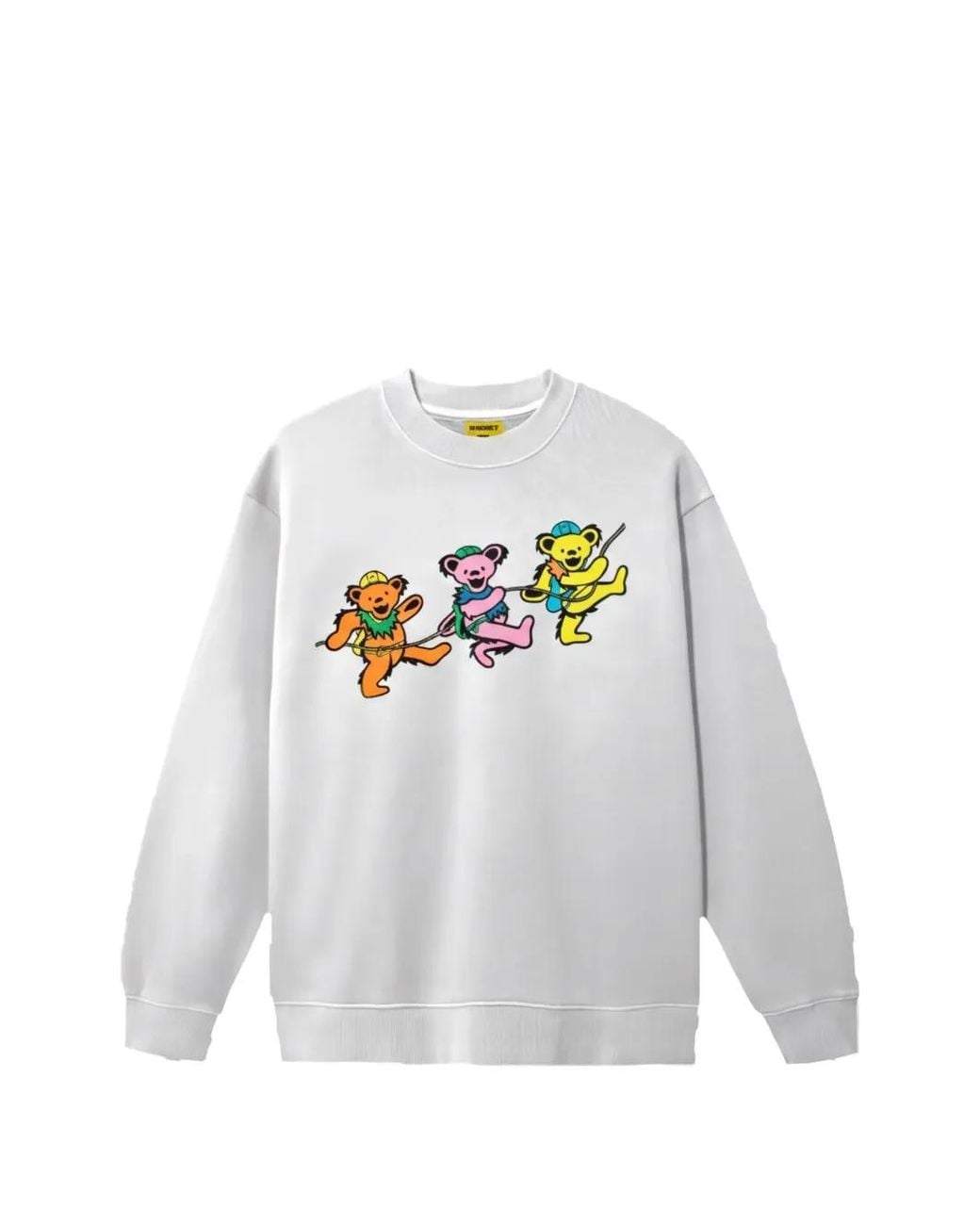Market White Grateful Dead Bears Crewneck Sweatshirt for men