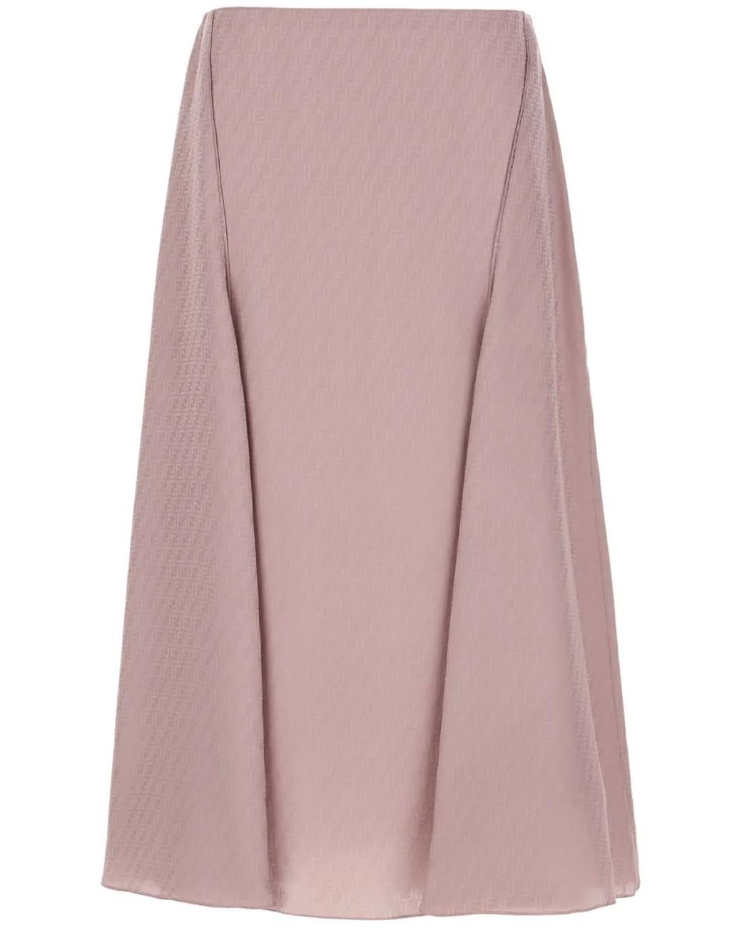 Fendi Pink Monogram-Pattern Skirt