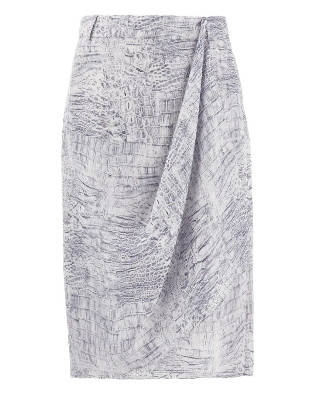 Ferragamo Gray Wrap Skirt