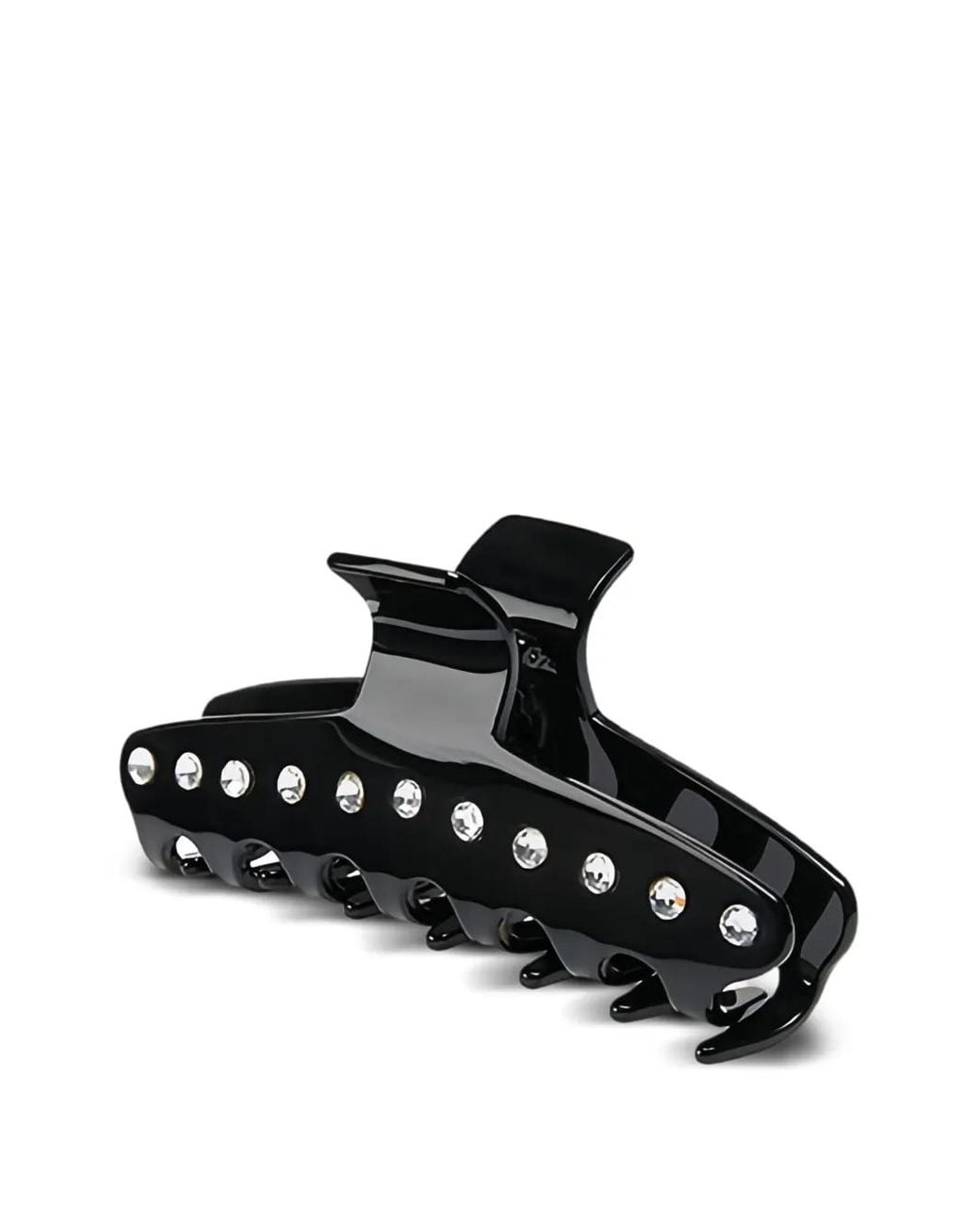 Maison Michel Black Crystal-Embellishment Hair Clip