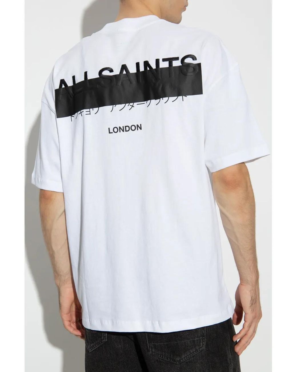 AllSaints White Redact T-Shirt for men