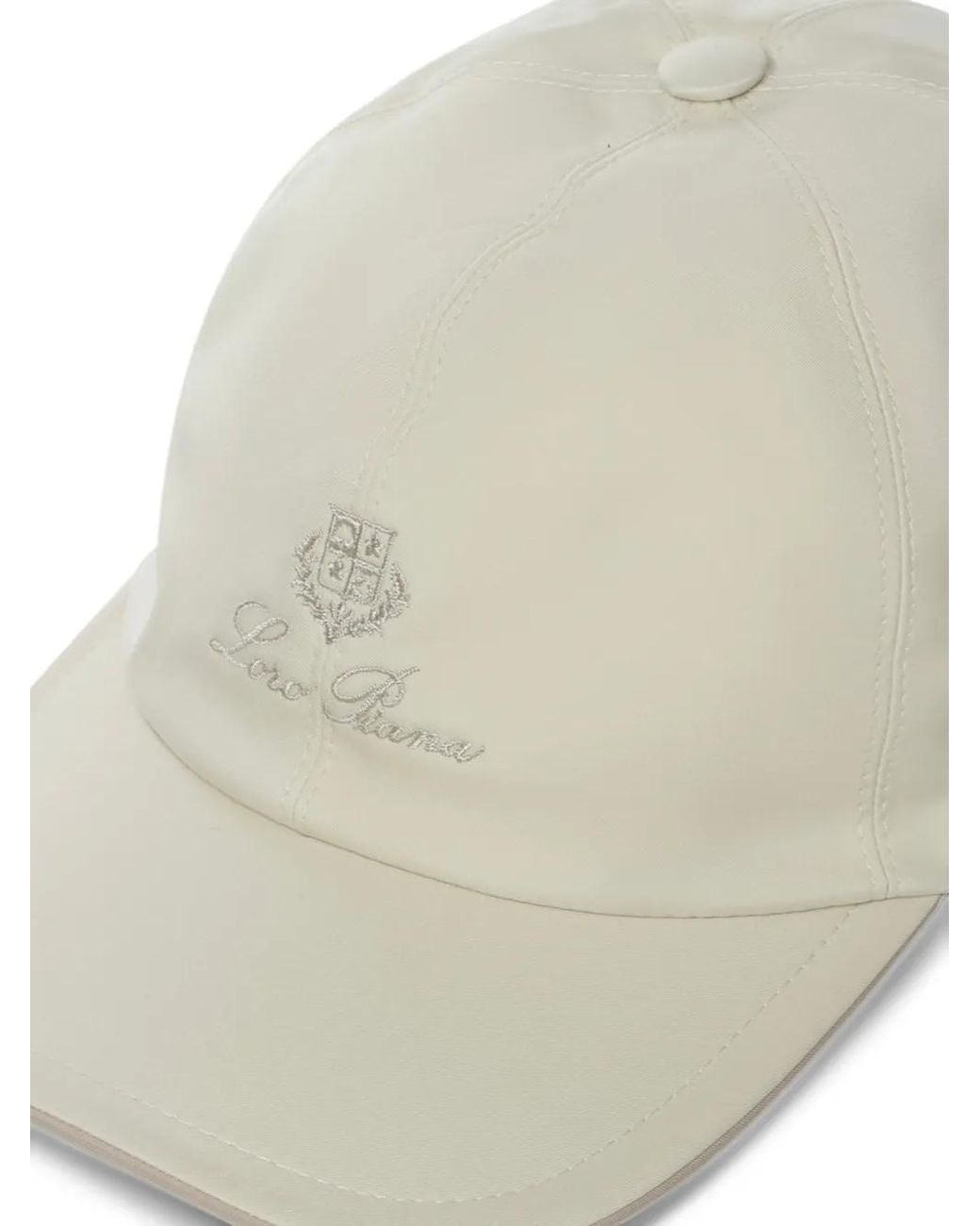 Loro Piana White Baseball Cap Microfiber for men
