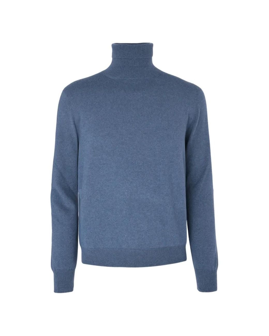 Agnona Blue Roll-Neck Cashmere Sweater for men