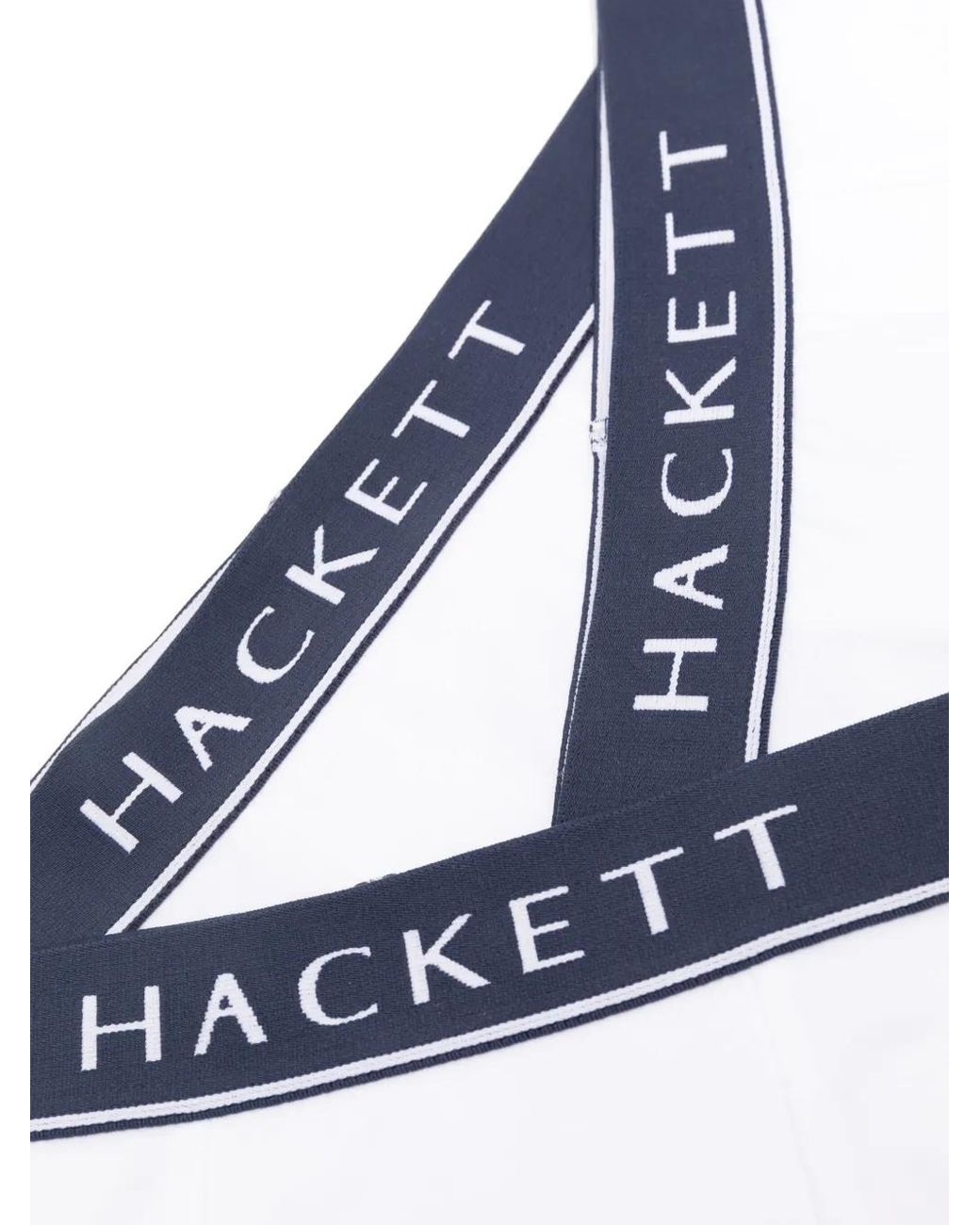Hackett Blue Logo-Waistband Cotton Briefs (Pack Of Three) for men
