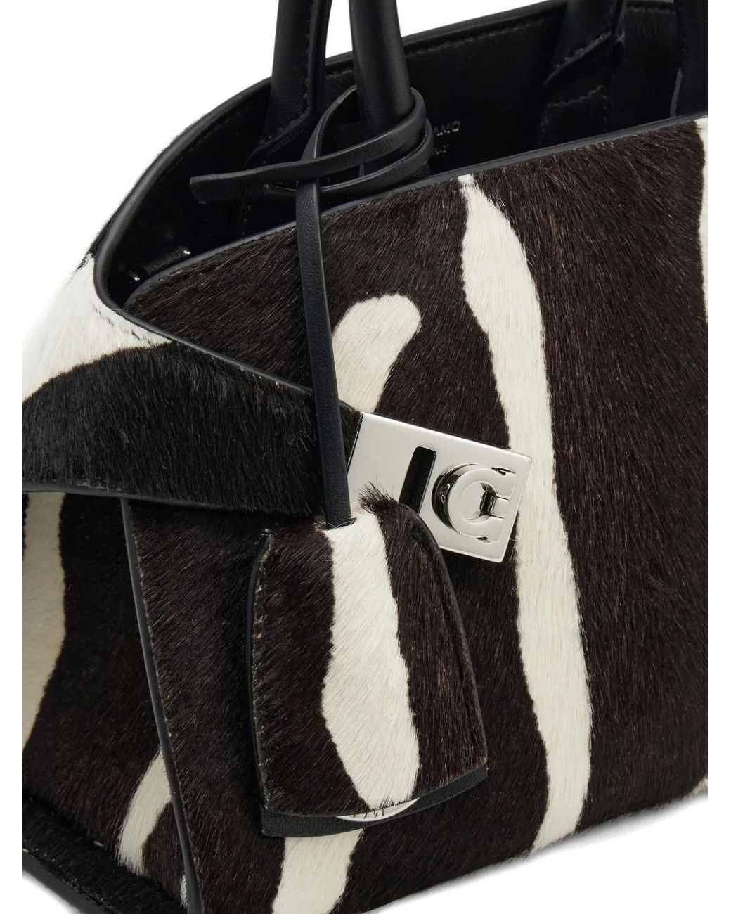 Ferragamo Black Hug Handbag Bicolor Xs