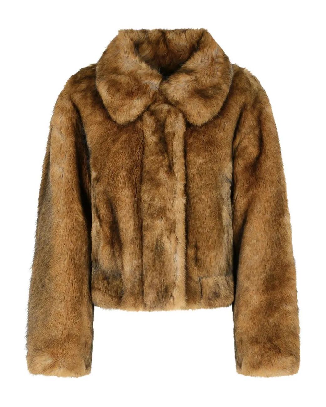 Stand Studio Brown Lena' Faux Fur Jacket