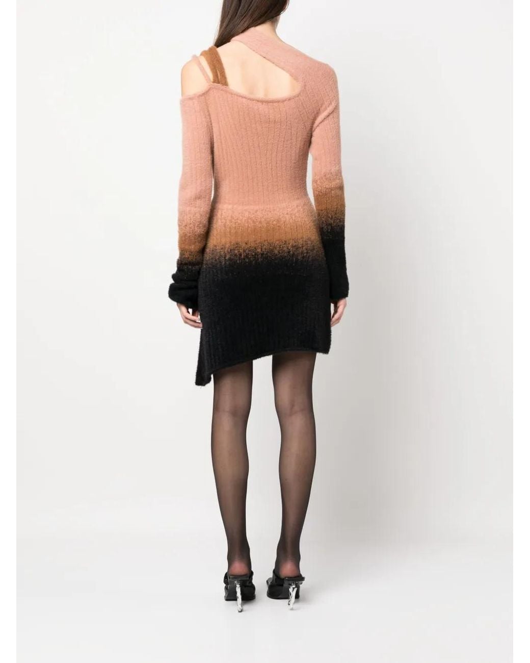 OTTOLINGER Black Gradient-Effect Knitted Mini Dress